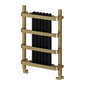 Reina Regina Vertical Designer Radiator Towel Rail - 800 x 550mm - Gold & Black - welovecouk