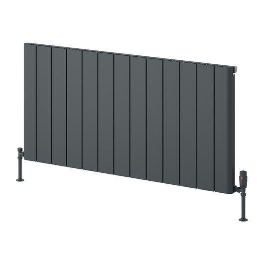  Reina Resia Horizontal Aluminium Radiator - 600 x 1230mm - Anthracite