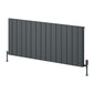 Reina Resia Horizontal Aluminium Radiator - 600 x 1420mm - Anthracite - welovecouk