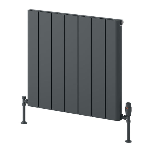  Reina Resia Horizontal Aluminium Radiator - 600 x 660mm - Anthracite