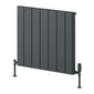 Reina Resia Horizontal Aluminium Radiator - 600 x 660mm - Anthracite - welovecouk