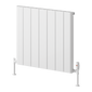 Reina Resia Horizontal Aluminium Radiator - 600 x 660mm - White - welovecouk