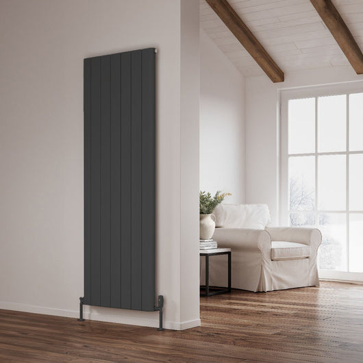  Reina Resia Vertical Aluminium Radiator - 1800 x 660mm - Anthracite - welovecouk