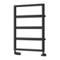 Reina Rezzo Vertical Designer Heated Towel Rail - 740 x 450mm - Black