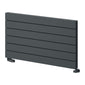 Reina Rienza Horizontal Aluminium Radiator - 565 x 1000mm - Anthracite - welovecouk