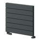 Reina Rienza Horizontal Aluminium Radiator - 565 x 600mm - Anthracite - welovecouk