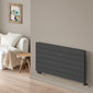 Reina Rienza Horizontal Aluminium Radiator - 565 x 1400mm - Anthracite - welovecouk