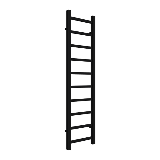  Reina Serena Vertical Square Tub Heated Towel Rail - 1200 x 300mm - Black