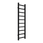 Reina Serena Vertical Square Tub Heated Towel Rail - 1200 x 300mm - Black