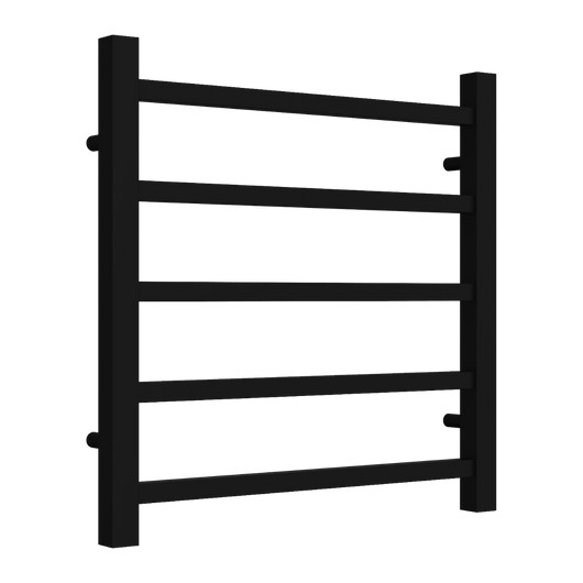  Reina Serena Vertical Square Tub Heated Towel Rail - 500 x 500mm - Black