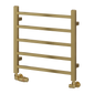 Reina Serena Vertical Square Tub Heated Towel Rail - 500 x 500mm - Brushed Brass