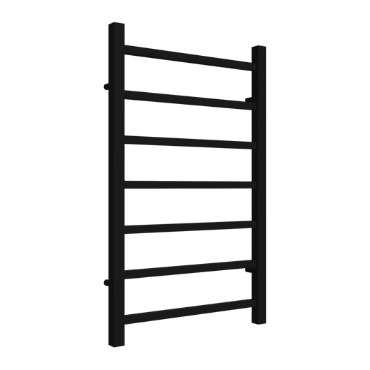  Reina Serena Vertical Square Tub Heated Towel Rail - 800 x 500mm - Black