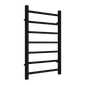 Reina Serena Vertical Square Tub Heated Towel Rail - 800 x 500mm - Black