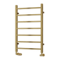 Reina Serena Vertical Square Tub Heated Towel Rail - 800 x 500mm - Brushed Brass