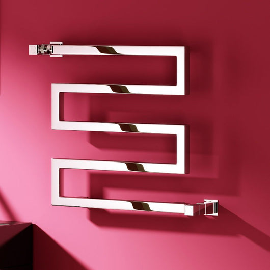  Reina Serpe Vertical Square Designer Heated Towel Rail - 510 x 500mm - Chrome