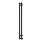 Reina Todi Vertical Steel Designer Towel Radiator - Black - 1200 x 108mm - welovecouk