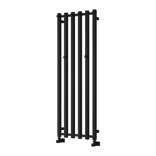  Reina Todi Vertical Steel Designer Towel Radiator - 1200 x 415mm - Black