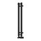 Reina Todi Vertical Steel Designer Towel Radiator - Black - 800 x 108mm - welovecouk