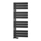 Reina Vada Vertical Aluminium Towel Rail - 1190 x 500mm - Black - welovecouk