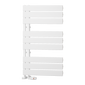 Reina Vada Vertical Aluminium Towel Rail - 870 x 500mm - White - welovecouk