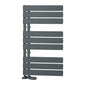 Reina Vada Vertical Aluminium Towel Rail - 870 x 500mm - Anthracite - welovecouk