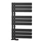 Reina Vada Vertical Aluminium Towel Rail - 870 x 500mm - Black - welovecouk