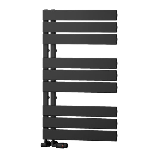  Reina Vada Vertical Aluminium Towel Rail - Black - Various Sizes Available