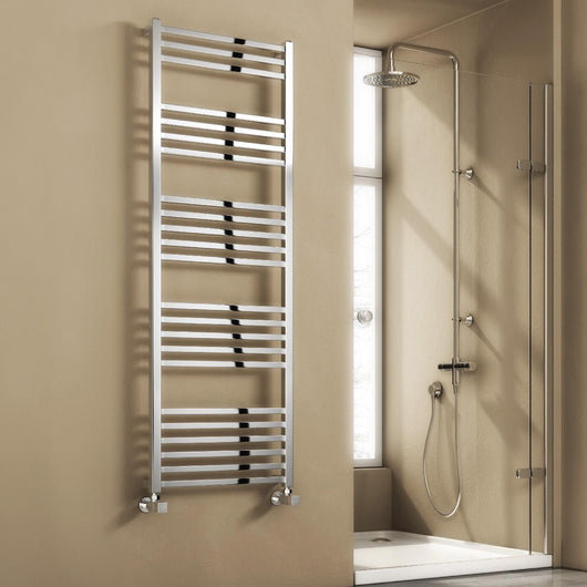  Reina Vasto Vertical Heated Towel Rail - Chrome - 1130 x 500mm