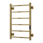 Reina Velino Vertical Stainless Steel Electric Radiator - 800 x 500mm - Brushed Brass