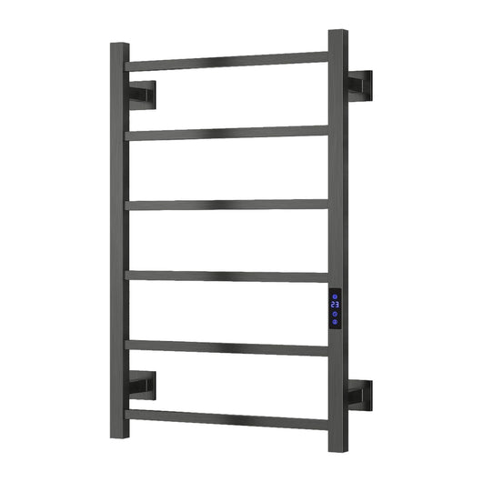  Reina Velino Vertical Stainless Steel Electric Radiator - 800 x 500mm - Gun Metal