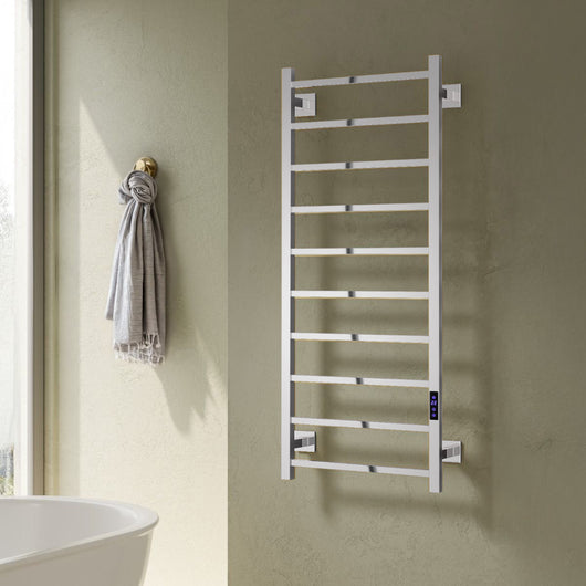  Reina Velino Vertical Stainless Steel Electric Radiator - 1200 x 500mm - Polished