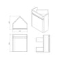 RAK Resort 450mm Corner Basin Unit & Corner Basin - Matt Grey