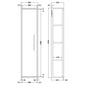 BC Designs Loftwood Wall Hung Tall Unit 350mm - Graphite Grey