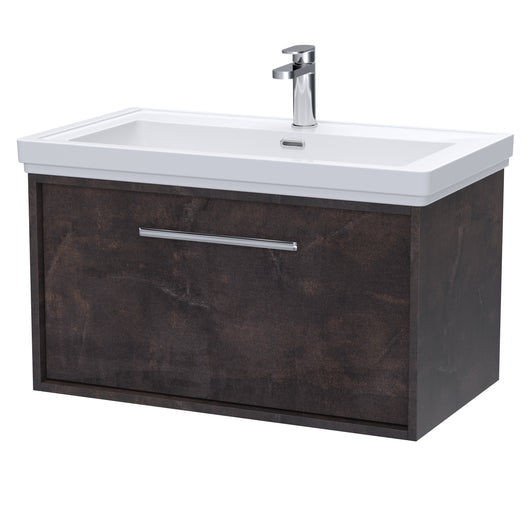  BC Designs Roseburn Wall Hung Vanity Unit & Basin 800mm - Metallic Slate