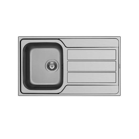  Pyramis Athena 860 x 500mm 1 Tap Hole Kitchen Sink - welovecouk