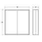 Henbury 800mm Double Door Mirror Cabinet - Matt Grey - welovecouk