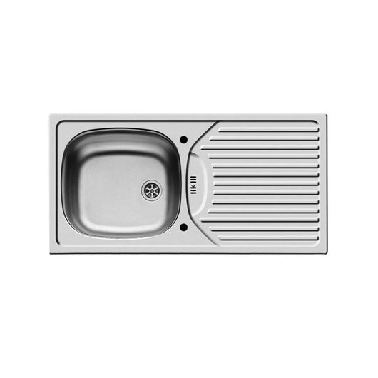  Pyramis Ligea 860 x 435mm 1 Tap Hole Kitchen Sink - welovecouk