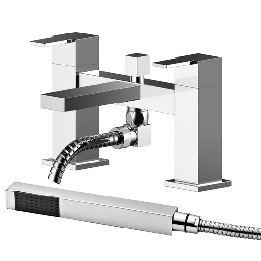  Nuie Sanford  Deck Mounted Bath Shower Mixer With Kit - Chrome