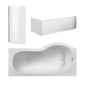 Nuie  1700mm Left Hand P-Shaped Bath Set - White