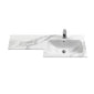 Nuie Arno L-Shaped 1100 Floor Standing Marble Stone Basin Combination Unit - Bleached  Oak with Freya Toilet - welovecouk