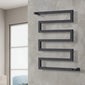Reina Serpe Vertical Square Designer Heated Towel Rail - 270 x 500mm - Anthracite