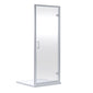 ShowerWorX Atlantic Hinged Chrome Shower Door - 6mm Glass