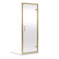 ShowerWorX Atlantic Hinged Brushed Brass Shower Door - 6mm Glass