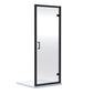 ShowerWorX Atlantic Hinged Matt Black Shower Door - 6mm Glass