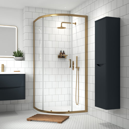  Nuie Rene 1900mm x 900mm Single Entry Quadrant - Brushed Brass