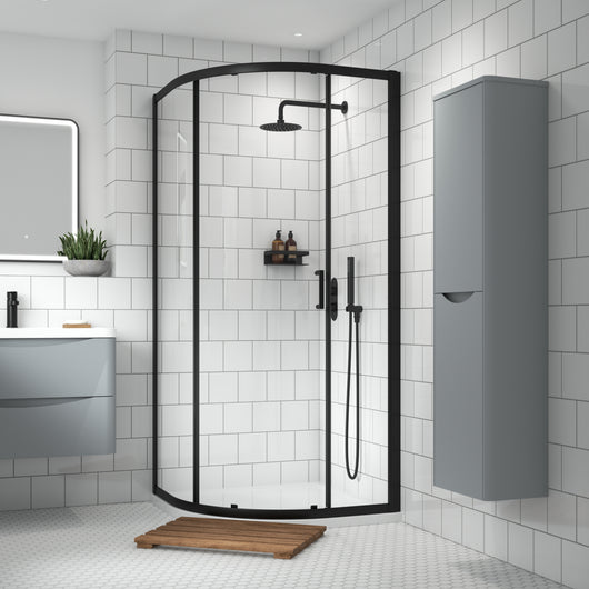  Nuie Rene 1900mm x 900mm Single Entry Quadrant - Matt Black