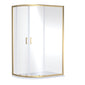 ShowerWorX Atlantic Brushed Brass 1200 x 900 x 1900mm Offset Quadrant Shower Door - 6mm Glass