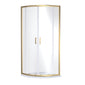 Deco Squared 600mm Satin White Vanity & Brushed Brass Quadrant Shower Enclosure Bathroom Suite