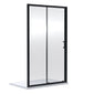 ShowerWorx Atlantic Matt Black 1200 x 1900mm Sliding Shower Door - 6mm Glass