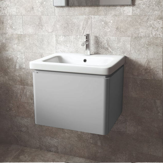  RAK Resort 550mm Single Drawer Basin Unit & Basin - Matt Stone